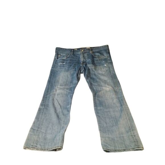 AG Adriano Goldschmied Matchbox Jeans Men Sz 38 Blue Denim Made‎ In USA - Picture 1 of 8